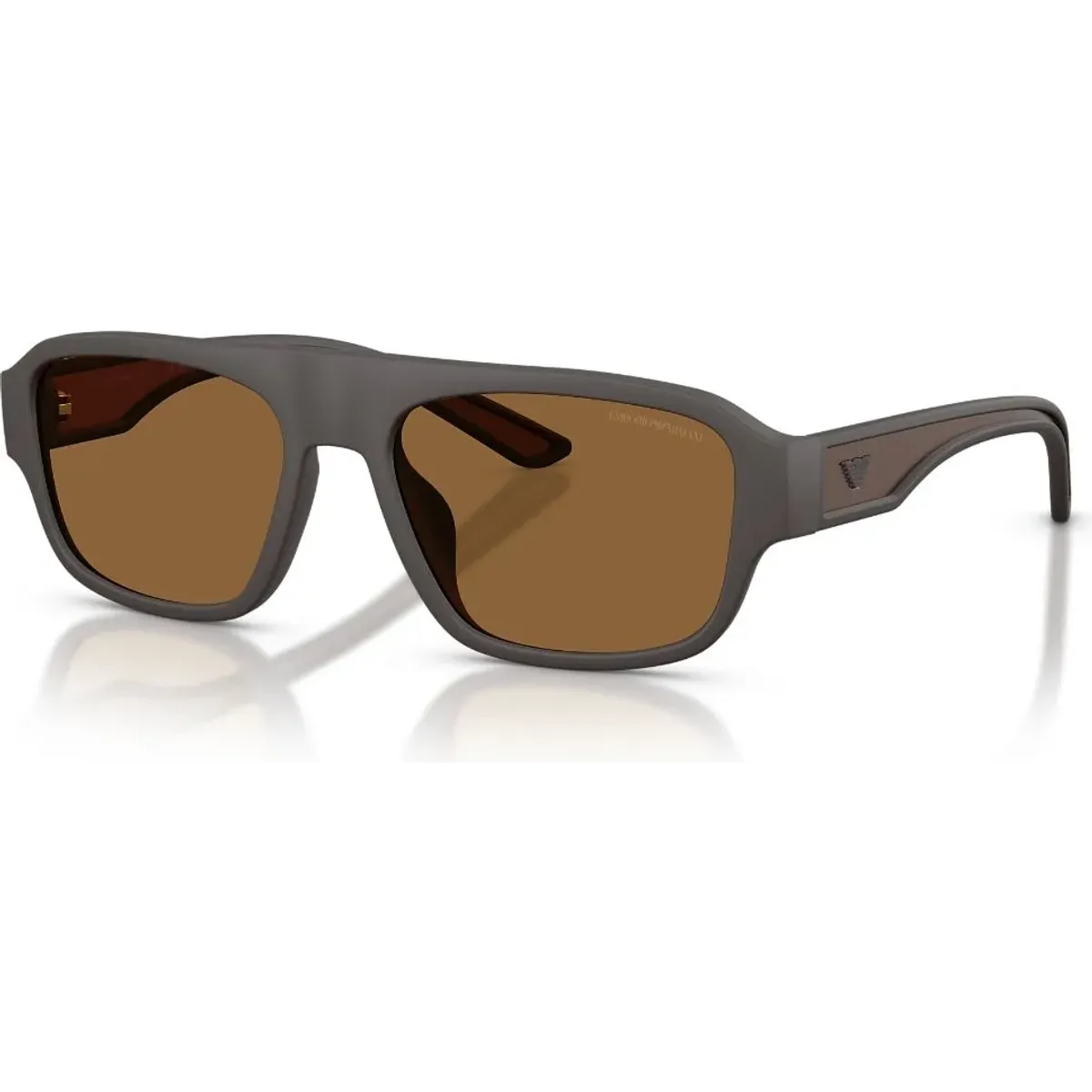 Emporio Armani Rubberized Matte Brown — EA4266U